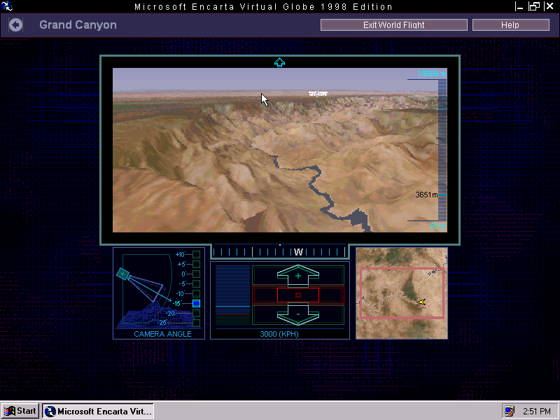 Microsoft Encarta Virtual Globe 1998 Edition - Flight
